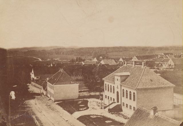 Udsigt fra kirketårnet i 1920'erne (b90017)