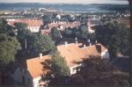 Aftenudsigt over Nykøbing Sj. midt i 1940'erne (b90036)