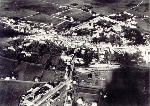 Luftfoto af Nykøbing Sj. omkring 1950 (B90049)