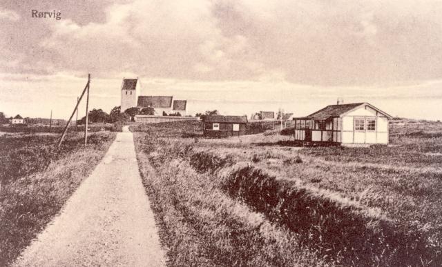 Rørvig Kirke, Nakke Kirkevej  - ca. 1920  (B95336)