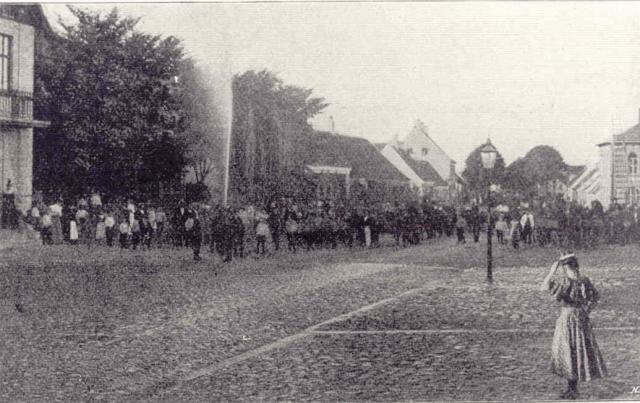 Afprøvning af brandsprøjter omkring år 1900 (B90108)