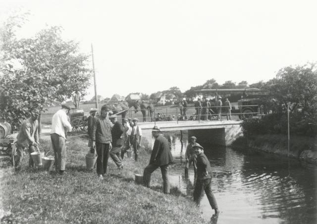 Asnæs. Brand hos købmand Alfred Nielsen - 1. juli 1931 (B3142)