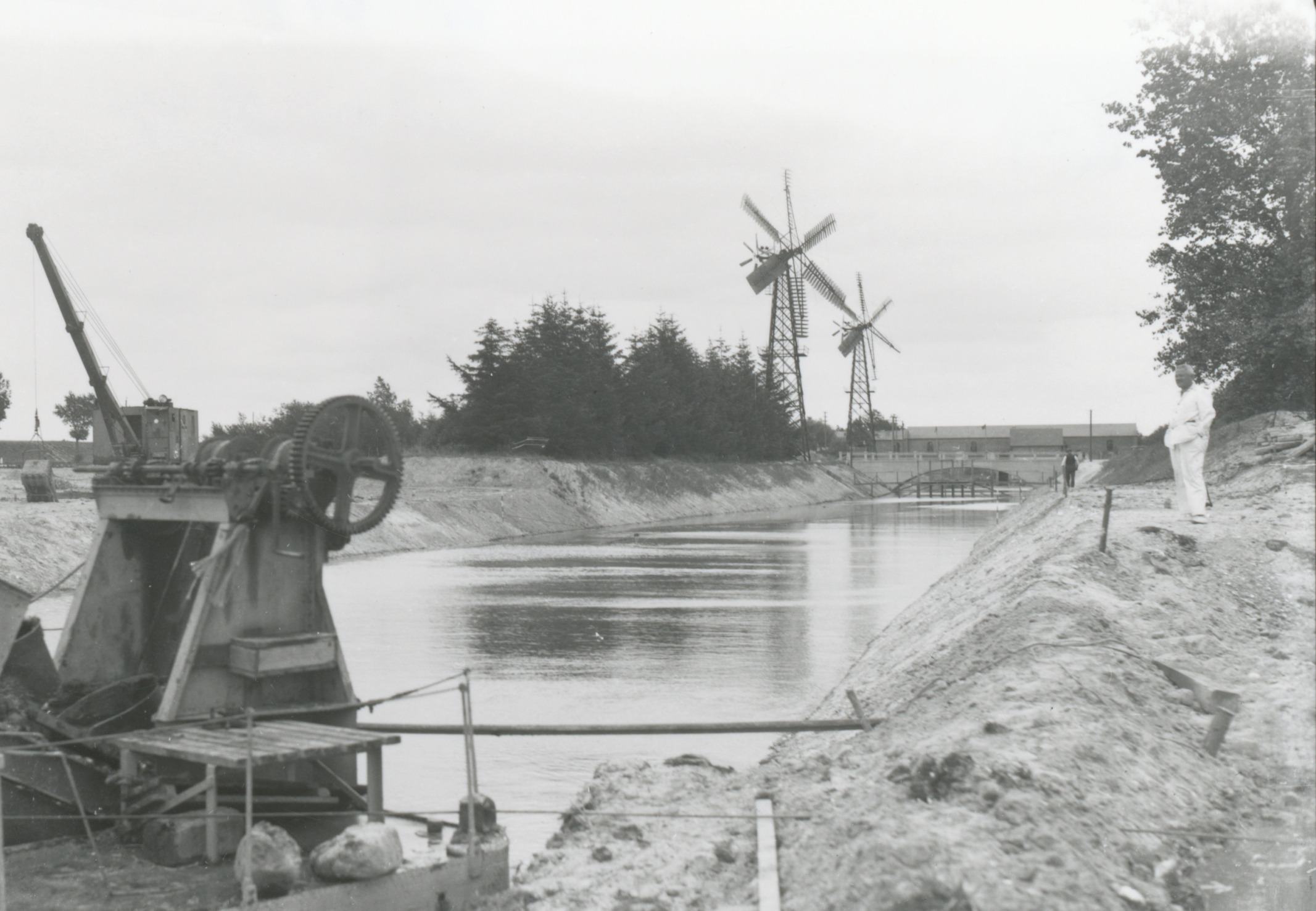 Audebo. Udybning af pumpekanal - ca. 1937 (B3164)