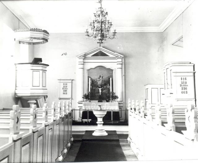 Slotskirken interiør anno 1940 (B2070)