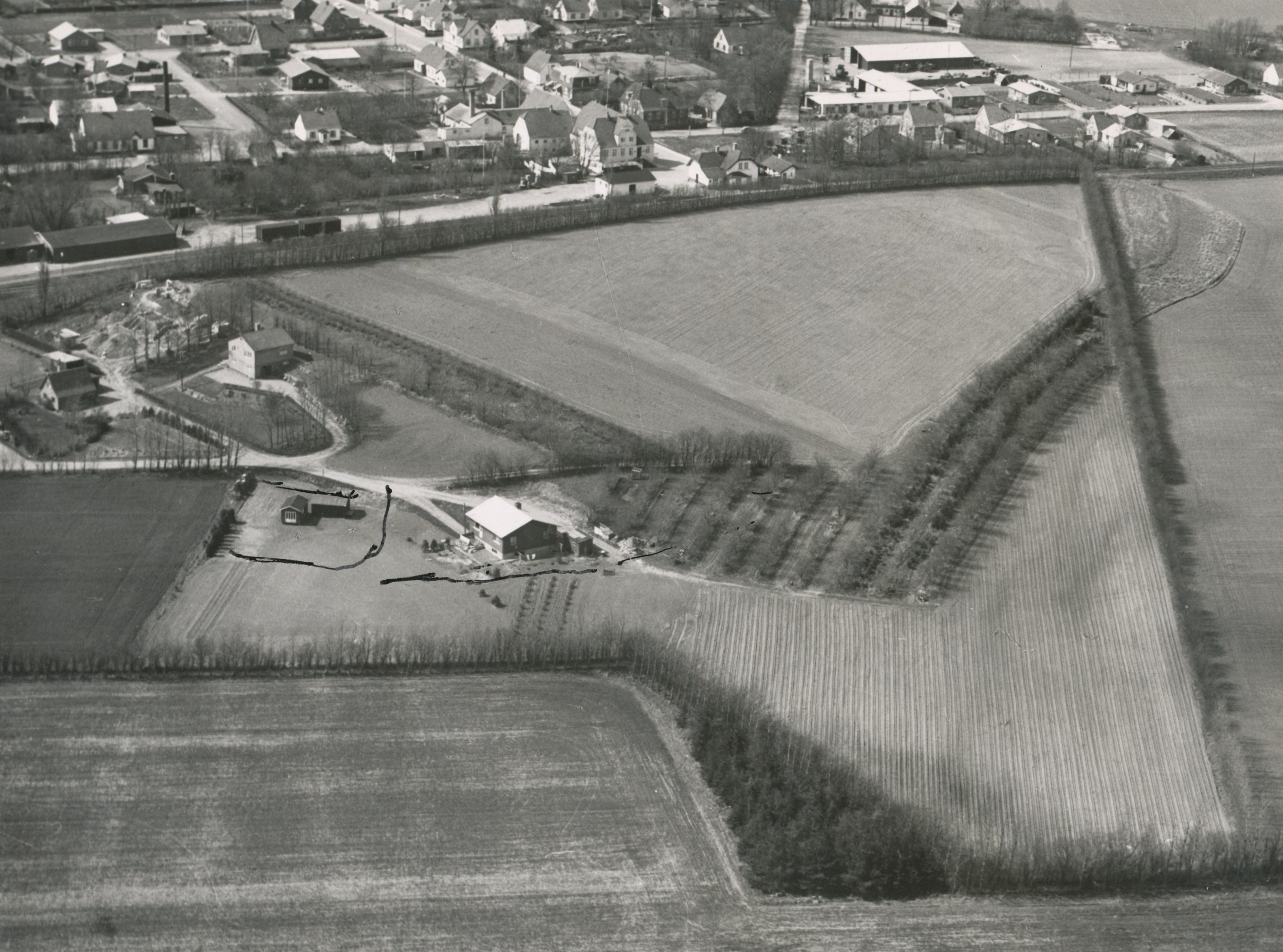 Fårevejle Stationsby - ca. 1960 (B3427)