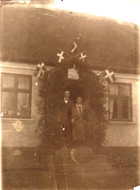 Jens Chr. og Boline Hansen,Nygaard - Sølvbryllup - 1929 (B23)