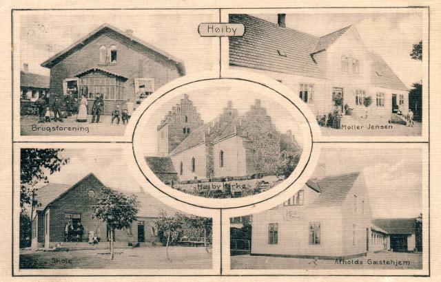 Postkort fra Højby - 1905 (B4654)