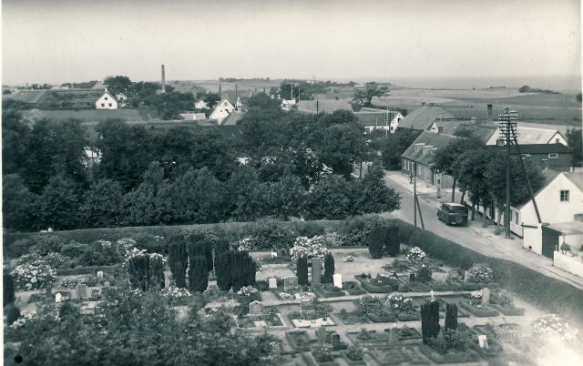 Udsigt over Lumsås By - 1950 (B5225)