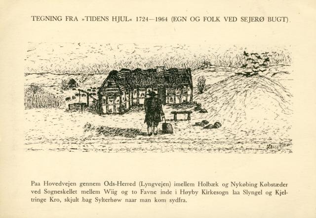 Tegning af kro på Lyngvej - 1964 (B5286)