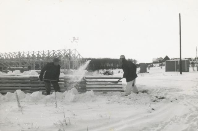 Bygning af feriekolonien Valbygård - 1956/1957 (B5460)