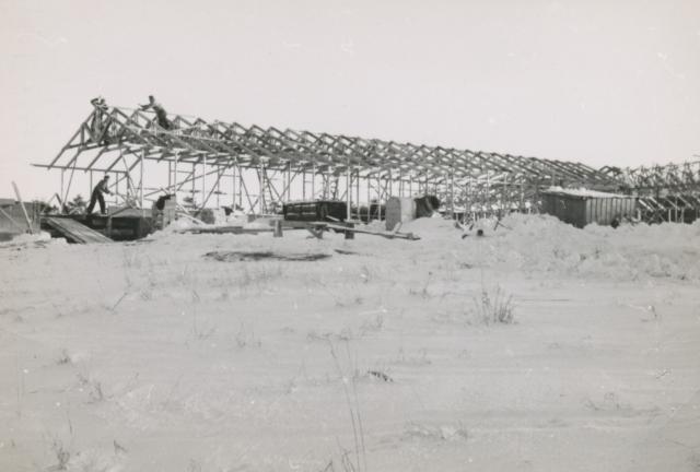 Bygning af feriekolonien Valbygård - 1956/1957 (B5494)