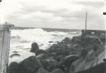 Odden havnemole efter storm - 1929 (B5722)