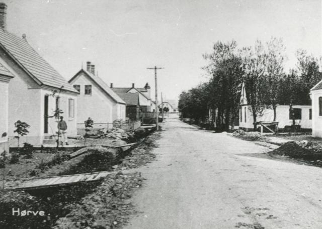 Hørve. Ejendomme på Vallekildevej - ca. 1914 (B5934)