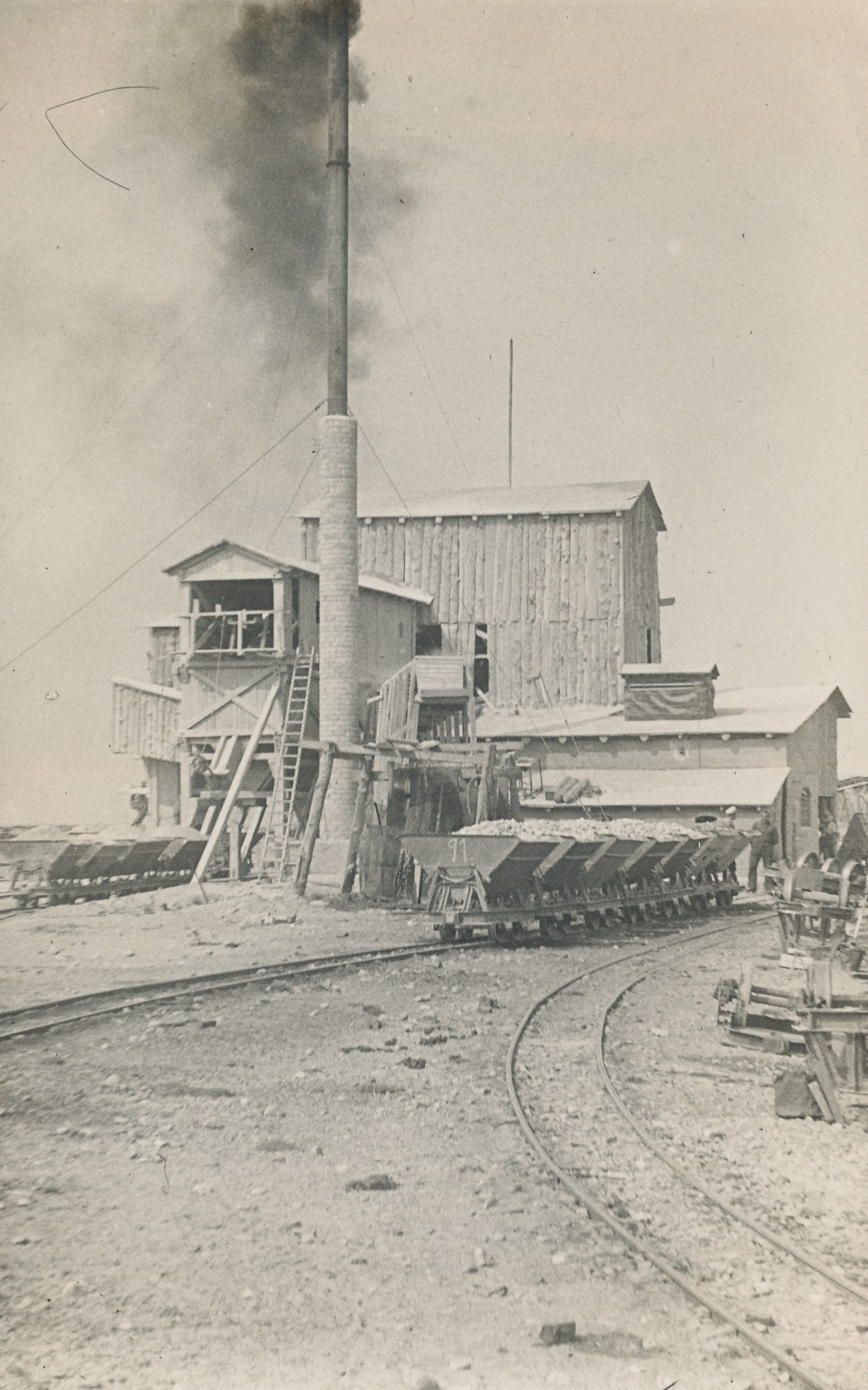 Knuserbygningen i Yderby Skærvefabrik - 1921 (B6359)