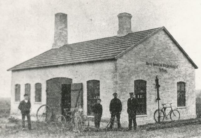 Maskinfabrikant Niels Olsens værksted. Nørregade 7 - ca. 1904 (B6572)