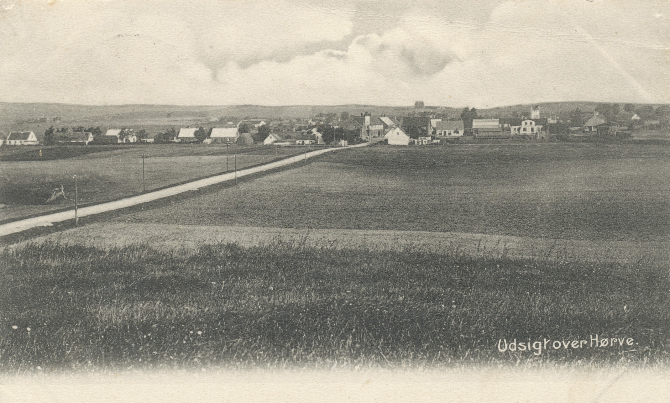 Udsigt over Hørve - ca. 1905 (B7013)
