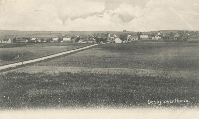 Udsigt over Hørve - ca. 1905 (B7013)