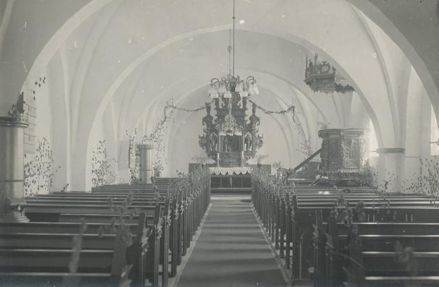Interiør, Egebjerg Kirke - 1935 (B7281)