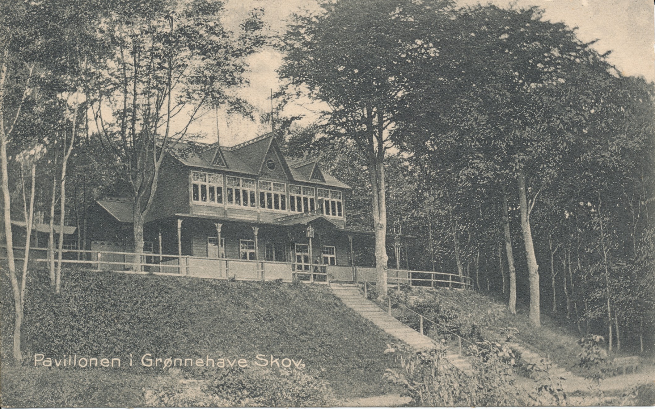 Pavillonen i Grønnehave Skov - ca. 1910 (B7488)