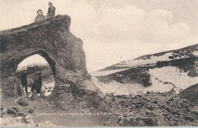 Grushøje i Vig Cementfabrik - ca. 1909 (B7555)