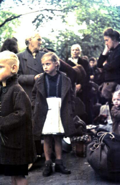 Fårevejle Stationsby. Tyske flygtninge - 1945 (B7969)