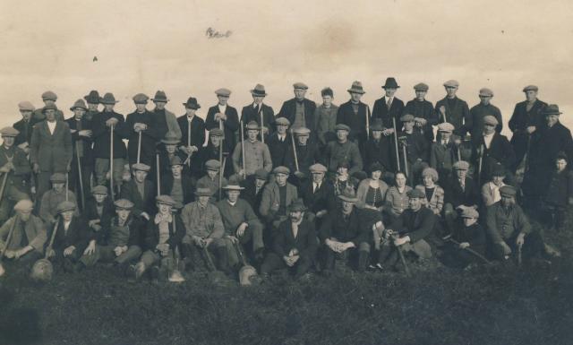 Arbejdssjak på festpladsen ved Høve Strand - 1927(B1403)