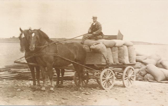 Varekørsel til Abildøre Købmandshandel - ca. 1925 (B8621)