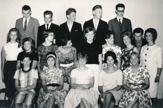 Realeksamenselever fra Vig Skole - 1961 (B8917)
