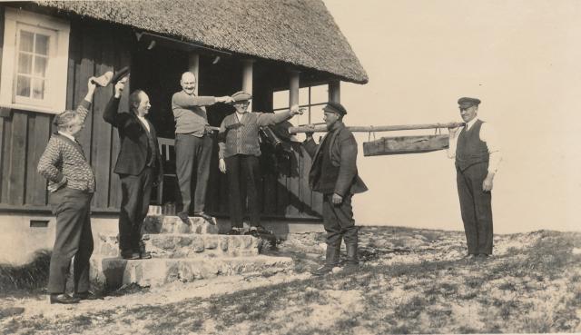 Jagtselskab på Fjordglimt - 1927 (B8986)