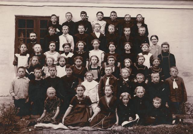 Herrestrup skole. Elever - ca. 1911 (B9364)