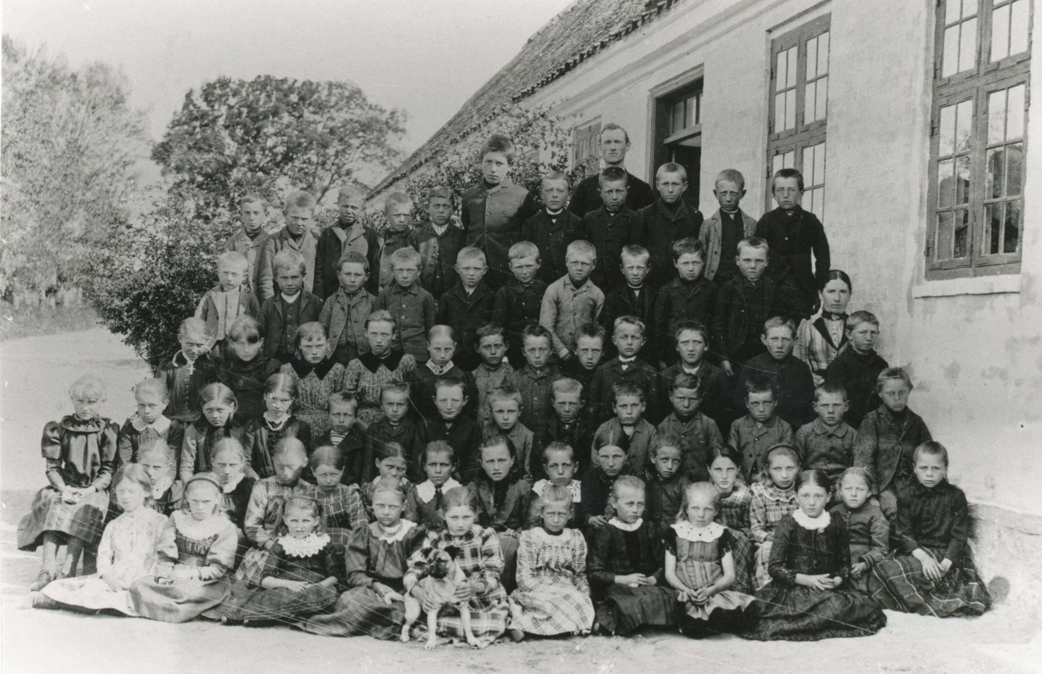 Hørve gamle skole - ca. 1893 (B9386)