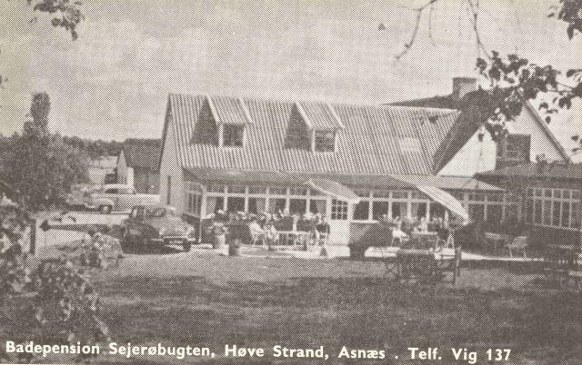Postkort med Badepension Sejerøbugten ca. 1960 (B908)