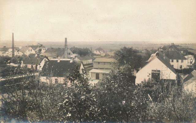 Højby set fra vandværkssiden. Før 1930 (B1723)