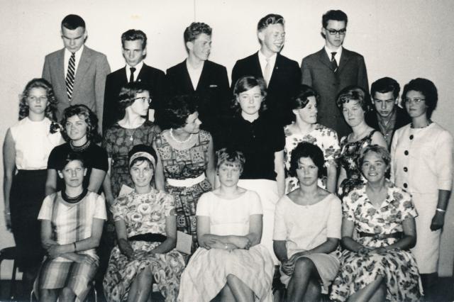 Realeksamenselever fra Vig Skole - 1961 (B8917)