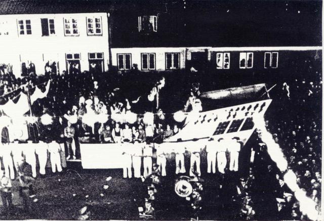 Algade - Asfaltbal i Nykøbing Sj. - I slutningen af 1940'erne (B90135)