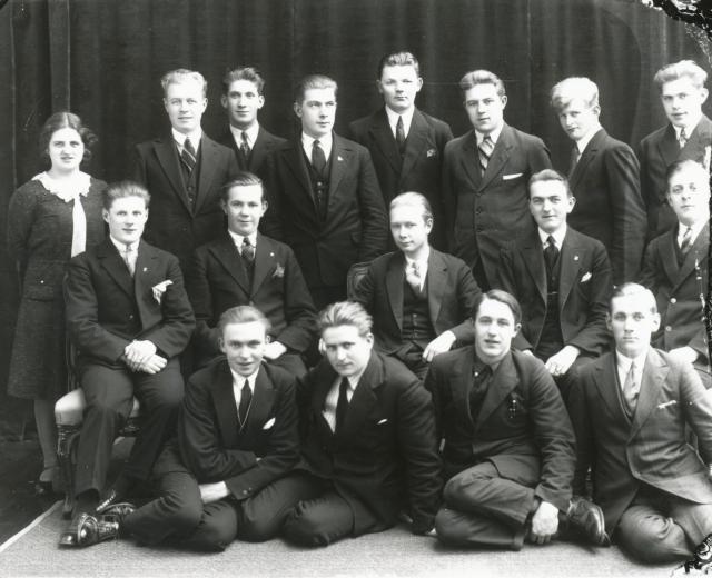 Vallekilde Højskole. " Håndværkerne" - elever, 1931 (B2804)