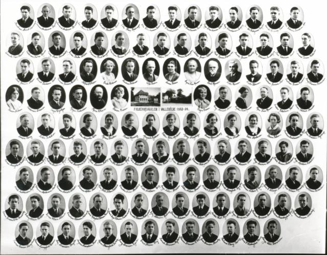 Vallekilde Højskole. Elever og lærere 1933-1934 (B2833)