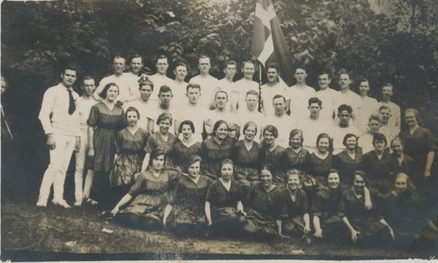 Vallekilde Højskole. Gymnaster - ca. 1920 (B2909)
