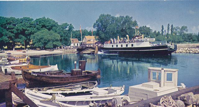 Rørvig Havn, færgelejet - ca. 1960  (B95073)