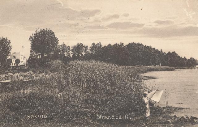 Strandparti ved Rørvig  - ca. 1910  (B95116)