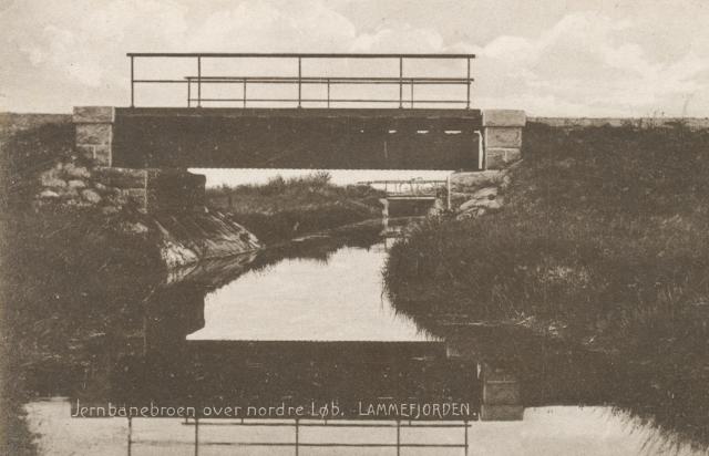 Jernbanebroen over Nordre Løb - ca. 1914 (B3188)