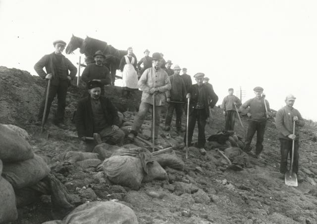 Audebodæmningen under reparation - 1921 (B3197)