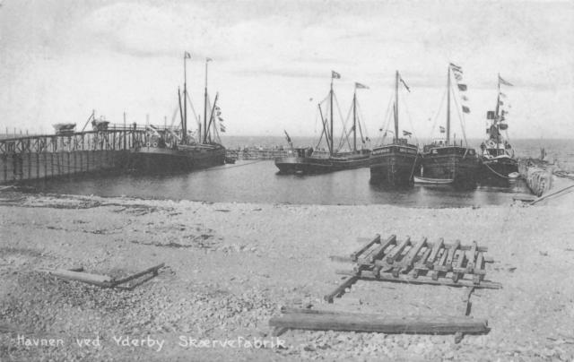 Havnen ved Yderby Skærvefabrik - 1910 til 1914 (B3603)