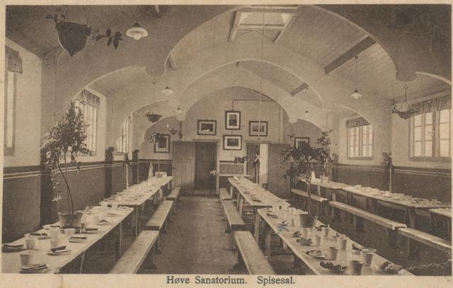 Høve Sanatorium. Spisesalen - ca. 1930 (B3618)