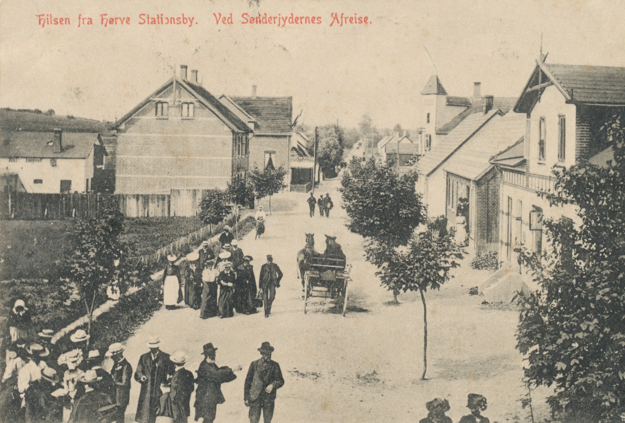 Hilsen fra Hørve Stationsby - ca. 1908 (B3716)