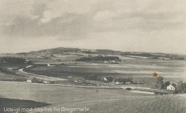 Udsigt mod Vejrhøj fra Dragsmølle - ca. 1950 (B3960)