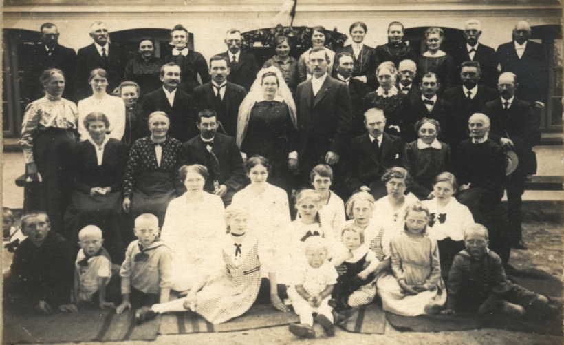 Kristiane og Valdemar Christensens bryllup - Havnebyen - ca. 1900 (B240)