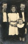 Aksel, Harald, Dora og Peter Eriksen, Sj. Odde - Ca. 1910 (B188)
