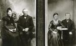 Boelsmand Jørgen Nielsen og hustru Trine, Riis - ca. 1880 og ca. 1920 (B2426)