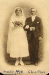 Larsen, Christian og Mary (f. Nielsen). Bryllup - 1920 (B20)